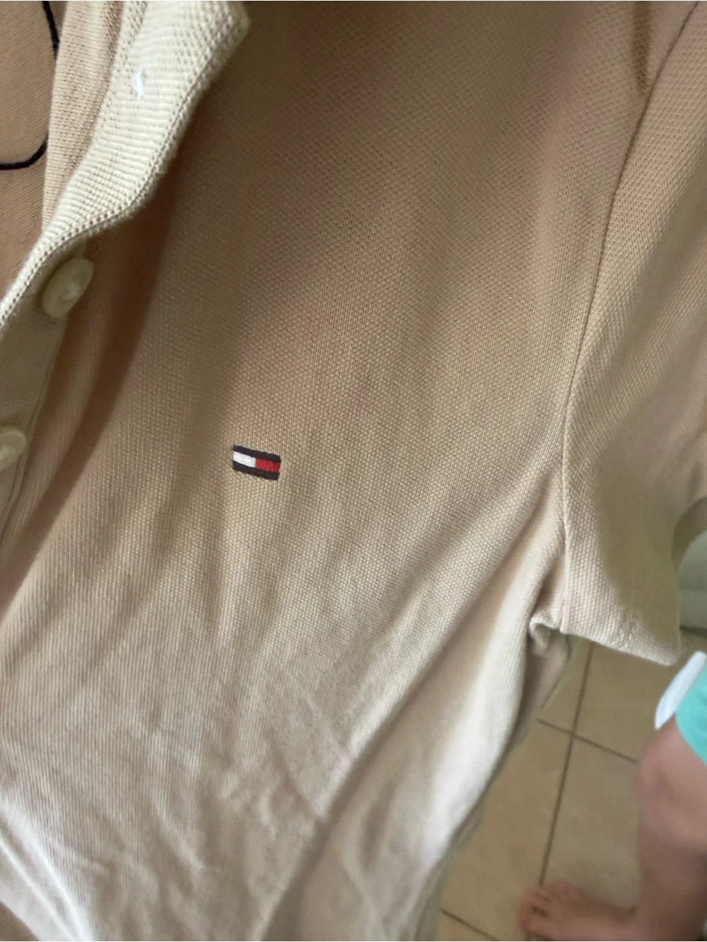 Tommy Hilfiger Classic Polo Shirt Dress in Beige